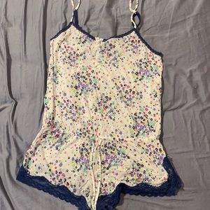 Victoria secret flower romper pj